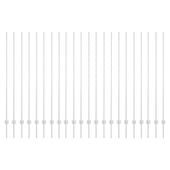 Słupki ogrodzeniowe 44 pcs Srebrny 200 cm Stal