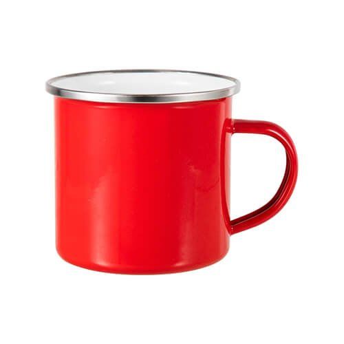 Kubek metalowy 360 ml do sublimacji - czerwony zdjęcie 1