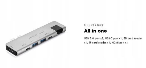 Pepper Jobs - TCH-MBP7 Plus USB-C Adapter na Arena.pl