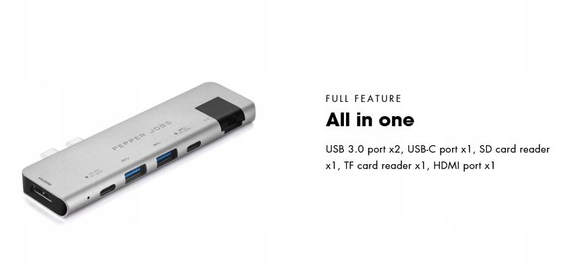 Pepper Jobs - TCH-MBP7 Plus USB-C Adapter zdjęcie 4