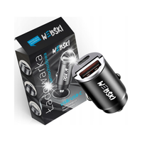 MINI SZYBKA MOCNA ŁADOWARKA SAMOCHODOWA DO TELEFONU 30W USB/USB-C 5V 9V 12V