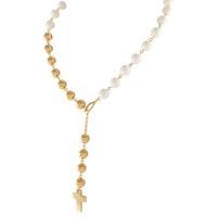 naszyjnik z agatami i z krzyżykiem z kolekcji heavenly (c23/kor/165/au)