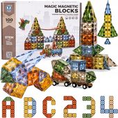 KLOCKI MAGNETYCZNE KLOCKI KONSTRUKCYJNE PANELE 100 EL