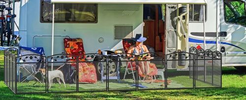 5 Paneli Wytrzymałe Metalowe Płotek Ogrodowy 110cm na Arena.pl