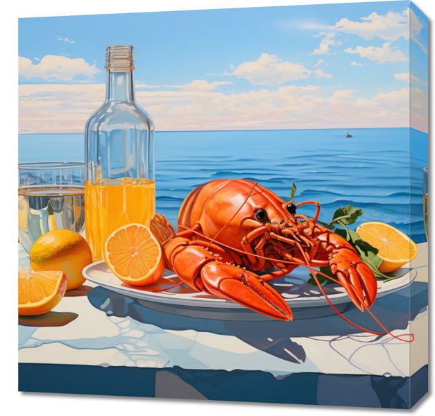 Obraz 60x60cm Homary Nie Do Pary zdjęcie 1