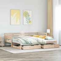 Sofa rozsuwana z szufladami, bez materaca, 90x190 cm