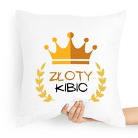 Prezent Poduszka Dla Kibica Złoty Kibic Z Nadrukiem Ze Zdjęciem Z Nadrukiem