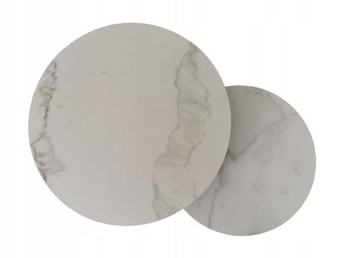 STOLIKI KAWOWE ZESTAW 2w1 ROZKŁADANE DO SALONU GLAMOUR MARMUR BIAŁY na Arena.pl