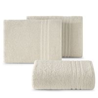 Ręcznik SEBA 50x90 cm beżowy bordiura pasy bawełna frotte 480 g/m²