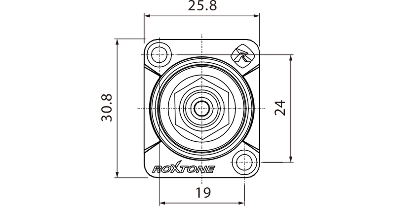 Roxtone gniazdo tablicowe RCA RF2D-B-R zdjęcie 3