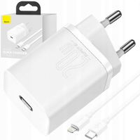 Ładowarka sieciowa Baseus do Apple ipone X 11 12 13 kabel Lightning USB-C
