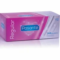 pasante regular prezerwatywy 144 szt. gładkie, naturalny kolor 54mm
