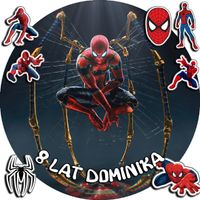 OPŁATEK NA TORT 20CM - SPIDERMAN SPIDEY BAJKA + IMIĘ + ! 15CM 18CM