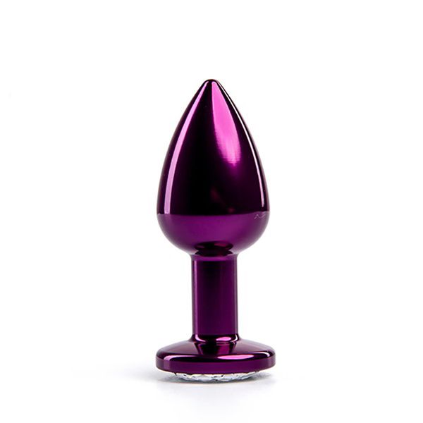 Purple Butt Plug With White Diamond zdjęcie 2