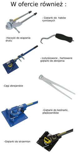 Giętarka HARTOWANA z ŁOŻYSKIEM do prętów 6-16 drutu zbrojenia strzemion GP5 na Arena.pl