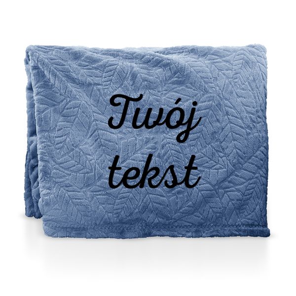 KOC z HAFTEM dedykacji 160 x 200 MIKROFIBRA DOWOLNY TEKST zdjęcie 1