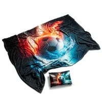 Piłkarski Zestaw - Kocyk i Poduszka dla Małych i Dużych Fanów Sportu