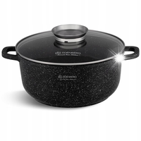 GARNEK 28CM 6,8L TRADYCYJNY KAMIENNY Z POKRYWKĄ INDUKCJA GAZ
