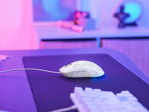 MYSZKA GAMINGOWA PRZEWODOWA ULTRA LEKKA 65g MYSZ KOMPUTEROWA DLA GRACZY LED na Arena.pl