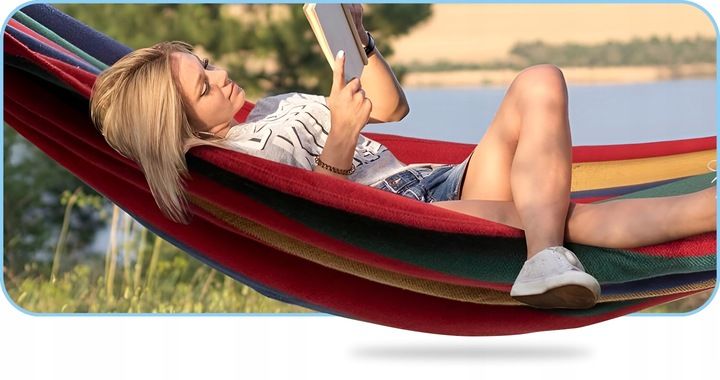 HAMAK OGRODOWY 2 OSOBOWY HUŚTAWKA XXL MOCNY WZMOCNIONY PAŁĄK DUŻY + TORBA zdjęcie 10