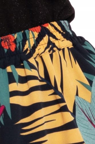 DŁUGA SPÓDNICA DAMSKA MAXI WZÓR KWIATY Z ROZCIĘCIEM ELEGANCKA MORAJ XXL na Arena.pl