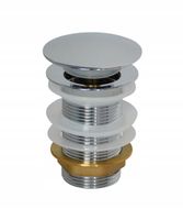 KOREK CHROMOWANY KLIK KLAK UMYWALKOWY AUTOMATYCZNY BEZ PRZELEWU