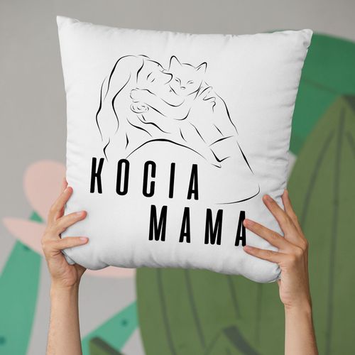 Kocia mama - poduszka z nadrukiem na Arena.pl