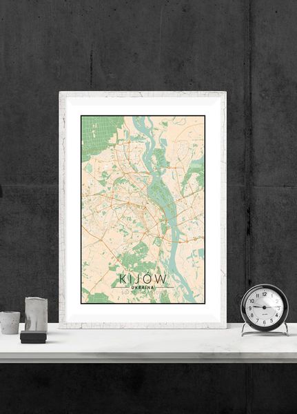Kijów mapa kolorowa - plakat 42x59,4 cm zdjęcie 2