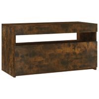 Szafka pod TV z oświetleniem LED, przydymiony dąb, 75x35x40 cm