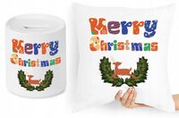 Na Święta Zestaw Poduszka + Skarbonka Prezent Z Nadrukiem Ze Zdjęciem