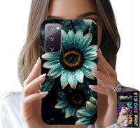 ETUI DO SAMSUNG GALAXY S20 LITE - NIEBIESKA GERBERA STOKROTKA KWIAT +FOLIA