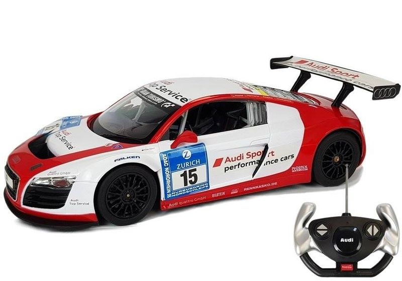 Auto R/C Audi R8 LMS Rastar 1:14 Biało-Czerwone zdjęcie 2
