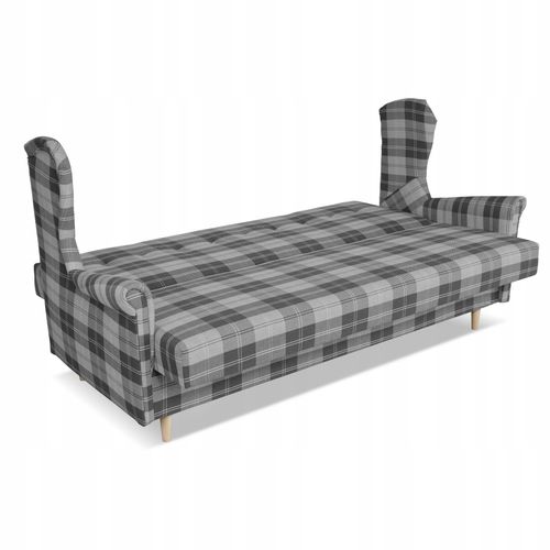 Sofa Uszak FELDA rozkładana fspania Family meble krata szara na Arena.pl