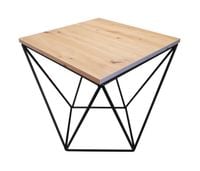 Stolik kawowy druciany LOFT Industrial dąb craft/czarny
