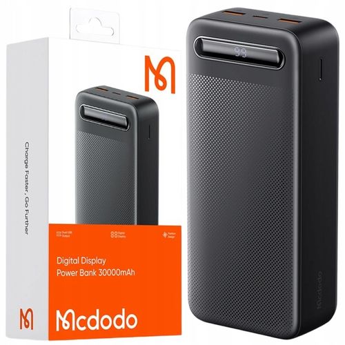 MCDODO POWERBANK 30000MAH Z WYŚWIETLACZEM 2X USB USB-C 2A 10W + KABEL USB-C na Arena.pl