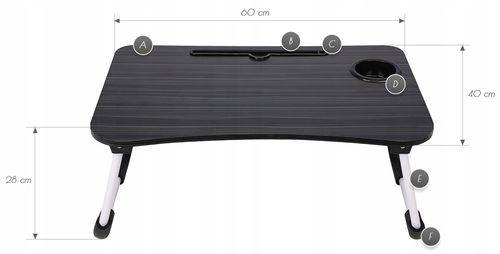 Stolik pod laptopa Interlook LFD-6040-BLACK na Arena.pl