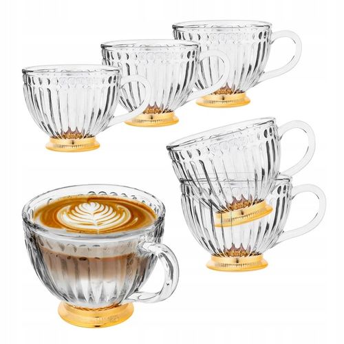 Filiżanki do kawy szklane zestaw filiżanek Altom Design Lily 430 ml 6 sztuk na Arena.pl
