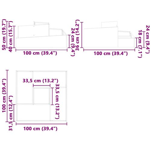 Doniczka ogrodowa Srebrny 100 x 100 x 50 cm Stal galwanizowana na Arena.pl