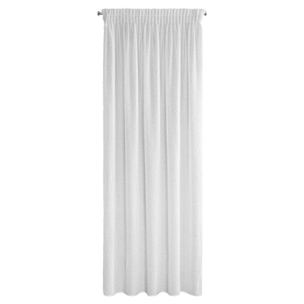 Zasłona gotowa na taśmie AGIS 140x270 biała z puszystym włoskiem zdjęcie 3