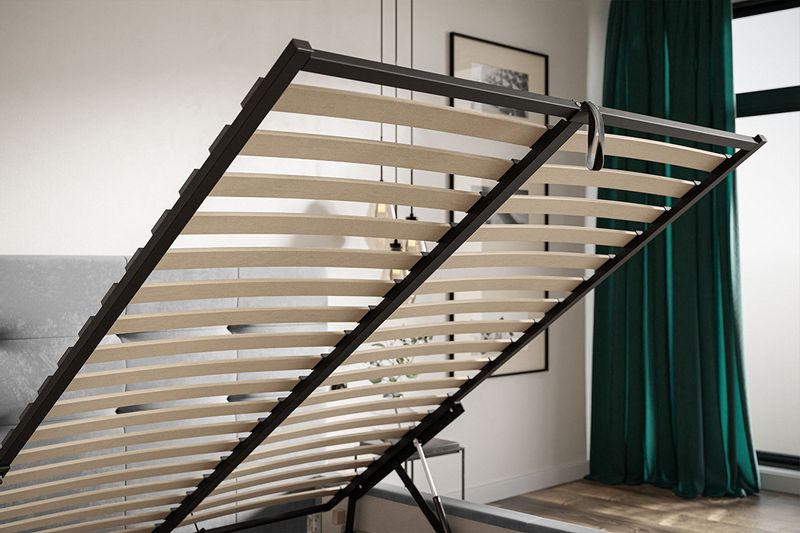 Łóżko tapicerowane LUX 5 120x200 ze  Stelażem i pojemnikiem zdjęcie 8