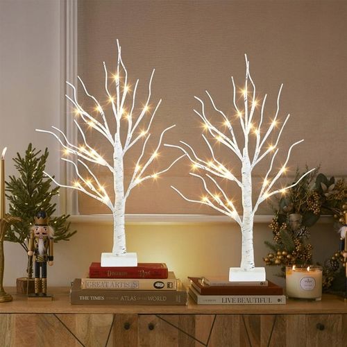 ZESTAW 2 BRZOZOWYCH DEKORACJI LED UNIWERSALNA OZDOBA NA KAŻDĄ PORĘ ROKU na Arena.pl