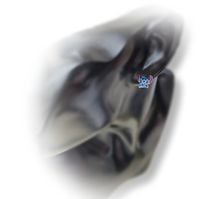 Pr.925 Srebrne bajkowe kolczyki Stich dla dziewczynki - HIT kolorowy Stitch