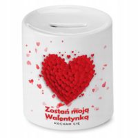 Skarbonka Prezent Walentynki Zostań Walentynką Z Nadrukiem Ze Zdjęciem
