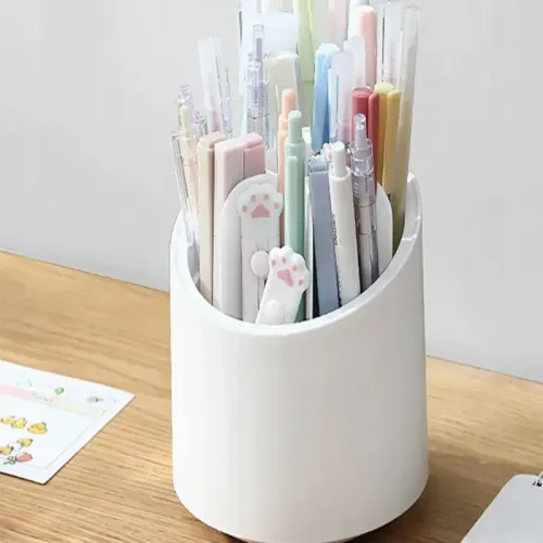 Organizer obrotowy z przykrywką pojemnik na pędzle do makijażu na Arena.pl