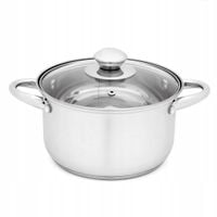 GARNEK z POKRYWKĄ stalowy TRADYCYJNY indukcja GAZ Tadar Cori 24 cm 6 l