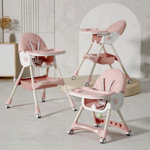 Krzesełko do karmienia tapicerowane dla dzieci róż na Arena.pl