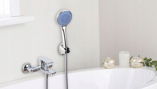 Bateria wannowa z prysznicem chrom zestaw wannowo prysznicowy ze na Arena.pl