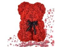 Miś z róż 25cm z płatków róż prezent matki kobiet