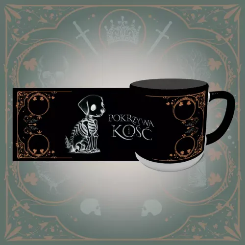 Kubek z kościanym pieskiem Pokrzywa i kość, 400 ml na Arena.pl