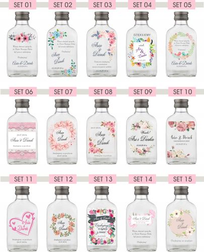 Butelki z nadrukiem NA WESELE PREZENT 100ML 20 szt na Arena.pl